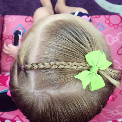 Cute Hairstyles, Toddler Girls: Simple Braid Across Hairstyle