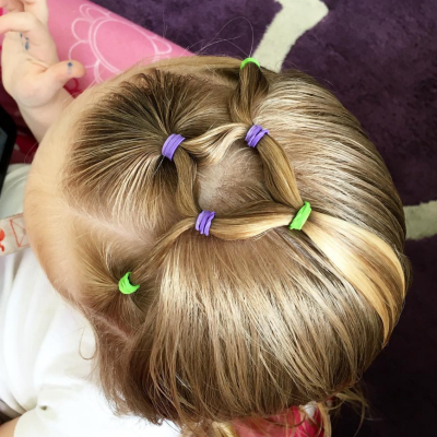 Simple Toddler Elastic Hairstyle
