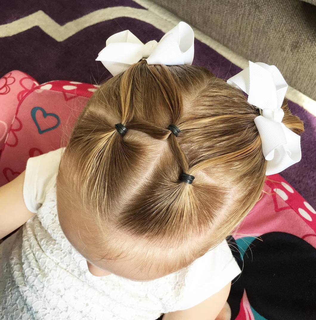 Simple Split Elastics Easy Toddler Hairstyles