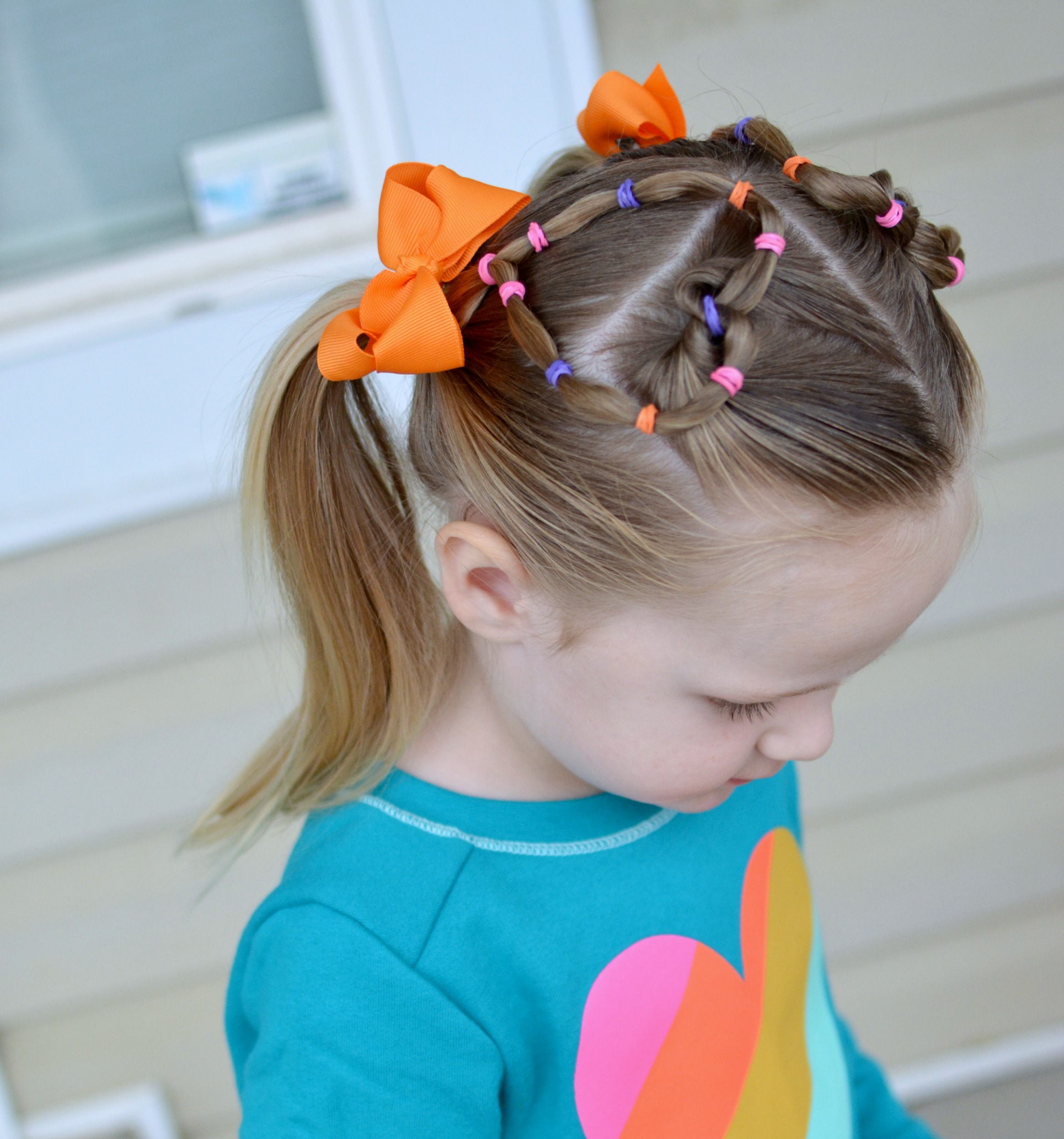 Heart Shaped Hairstyles, Elastic Tutorial for Girls and Toddlers